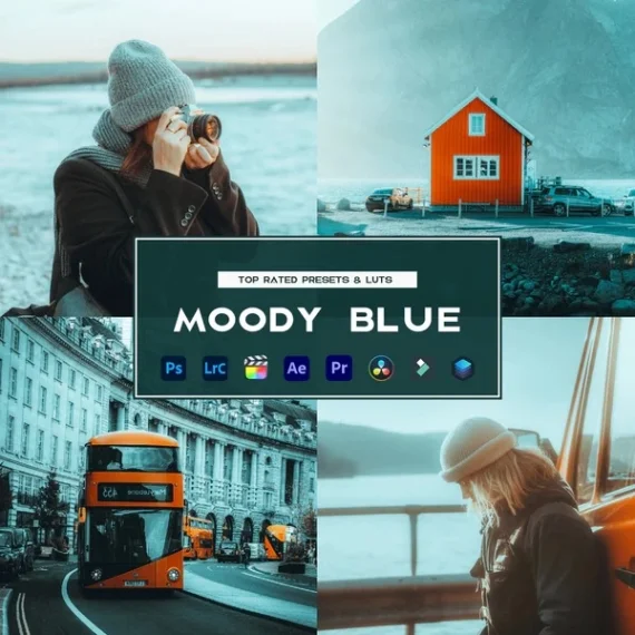 Moody Blue Preset and LUTs Collection