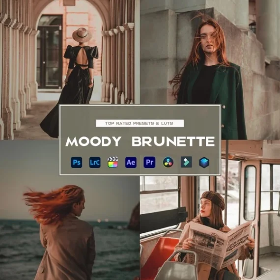 Moody Brunette Preset and LUTs Collection
