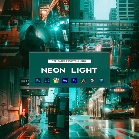 Neon Light Preset and LUTs Collection