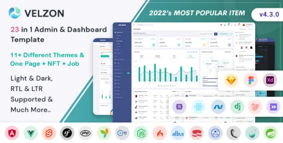 Velzon - Admin & Dashboard Template - Themeforest 36077495