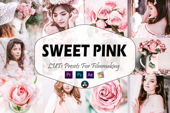 3 Sweet Pink Video LUTs Presets