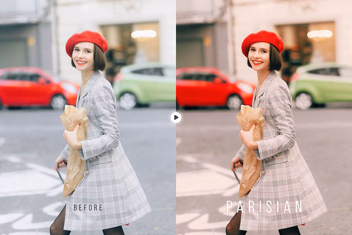 Parisian City Portrait Action & LUT